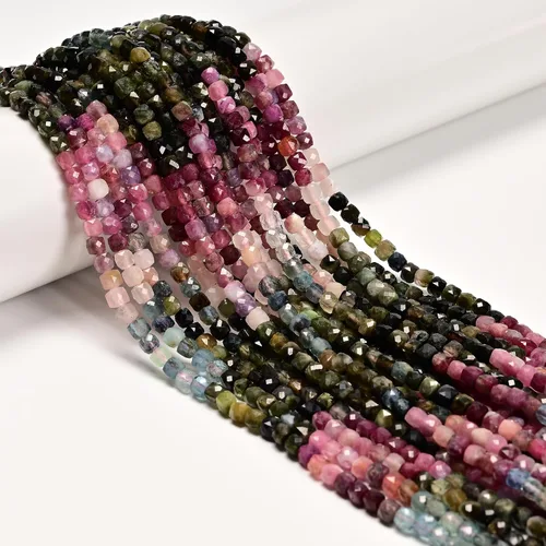 Vista 44 de JM Design Cuentas de 5/64 de pulgada 01 con forma de cubo liso multicolor para manualidades y fabricación de joyas (pulseras, collares, pendientes)