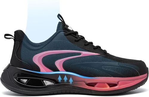 Vista 4 de LARNMERN Wide Steel Toe Shoes for Women Work Safety Sneakers Lightweight Comfortable Breathable Tennis Shoe Indestructible Boots