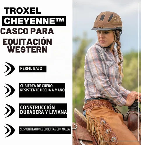 Vista 2 de Troxel Cheyenne Rugged Horse Riding Helmet, Low-Profile, Self-Adjustable Design, Safety Horseback Riding Gear
