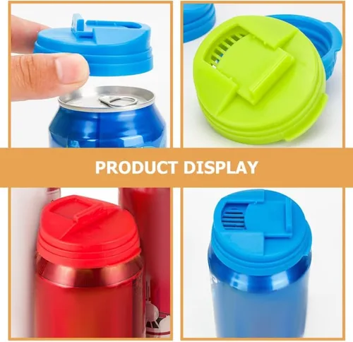Vista 9 de 5 tapas reutilizables para latas de bebidas, tapas para botellas de cerveza y refrescos, para refrescos y protección contra salpicaduras