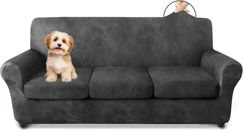 Vista 21 de ANARACHON - Funda elástica para sillón con aspecto de piel, 1 pieza Negro