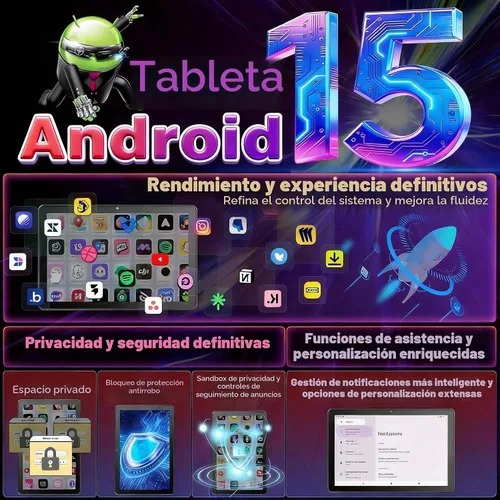 Vista 2 de Tablet Android de 10 pulgadas con procesador Octa-Core