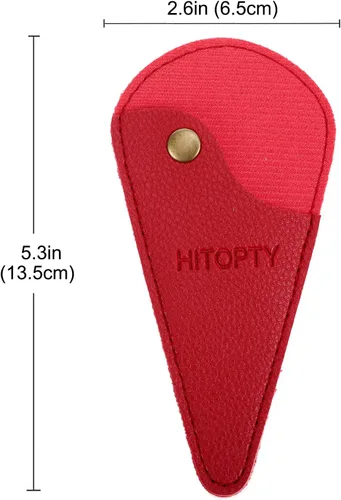 Vista 2 de Juego de 2 fundas protectoras para tijeras pequeñas de 5.3 pulgadas Funda de piel sintética, compacta, ambidiestra, para almacenar tijeras