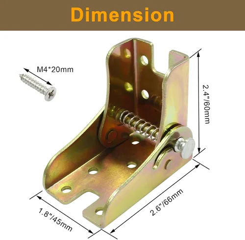Vista 2 de 2 soportes de bisagra plegables, bisagras autobloqueantes, soporte de mesa plegable de 90 grados, accesorios de patas resistentes para mesa