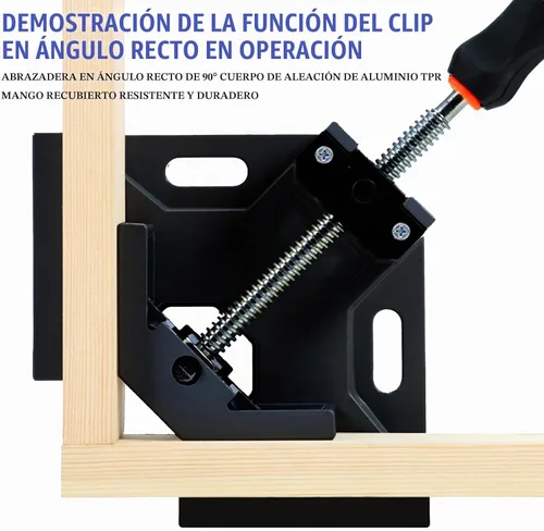 Vista 5 de Abrazadera de esquina 4pcs Abrazadera de ángulo recto de 90 grados Negro