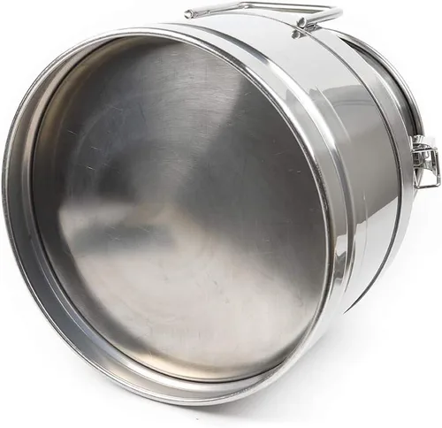 Vista 6 de Lechera de acero inoxidable de 3 galones de 12 litros, olla para lácteos con tapa sellada, cubo resistente 304, recipiente de almacenamiento