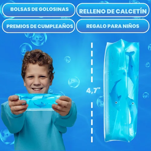 Vista 3 de Bedwina Juguete Serpenteante de Agua de Delfín - (Paquete de 2) Juguetes Sensoriales Fidget de Serpiente de Agua de 4.75 Pulgadas y Tubo de Agua