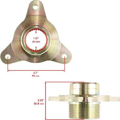 Vista 2 de Caltric 5631457 - Collar de cubo de disco de freno trasero compatible con Polaris Trail Blazer 330 2008-2013
