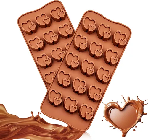 Vista 16 de 1 molde de silicona para chocolate, molde cuadrado de silicona, molde de barra de chocolate antiadherente, molde de chocolate reutilizable