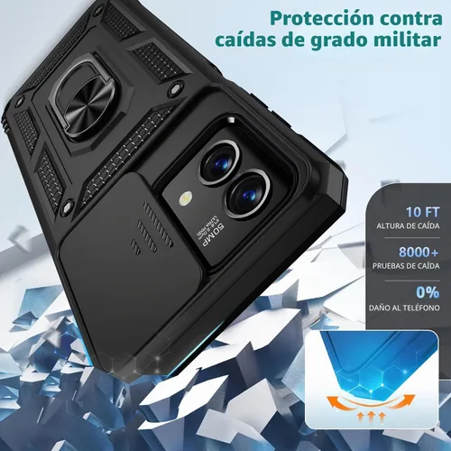 Vista 5 de Funda para Moto G Stylus 5G 2023, (No para la versión 4G), Cubierta para Lente de Cámara, Protector de Pantalla HD, Protección contra Caídas de Negro