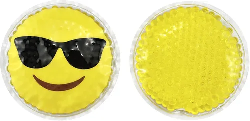 Vista 5 de FOMI Care - Paquete de 4 paquetes de hielo Hot Cold Kids Emoji Boo Boo Divertido envoltorio de cuentas de gel para niños Alivio del dolor
