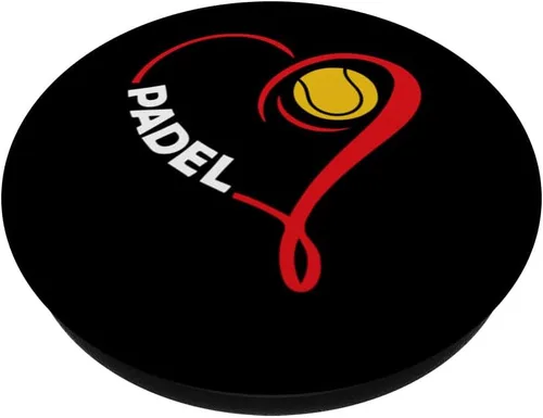 Vista 2 de Love Padel Player Raqueta Heart Padel Lovers PopSockets Adhesivo PopGrip