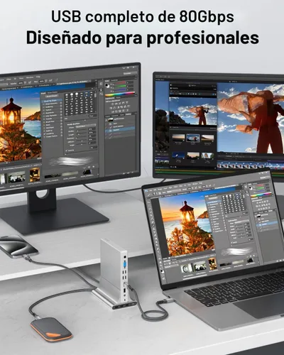 Vista 6 de Cable USB 4 para Thunderbolt 5, sincronización de datos de 80 Gbps