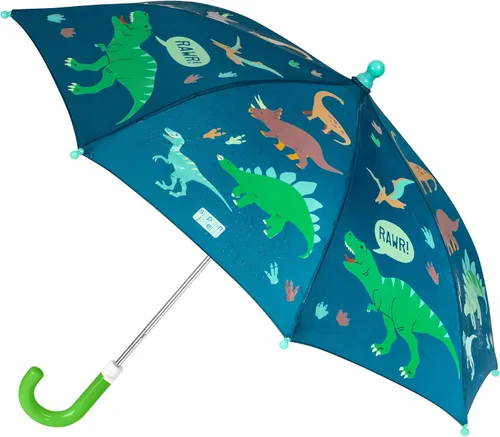 Vista 16 de Stephen Joseph Kids' Color Changing Wet Dry Umbrella, Water reacting, Pinch Free Umbrellas for Rain Children's Umbrella, BUTTERFLY, 23"X29