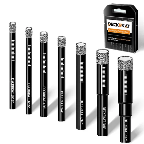 Vista 16 de 3 paquetes de brocas de diamante seco de 5/8" 14mm con soldadura al vacío, sierras de agujero de diamante para azulejos de granito, cerámica