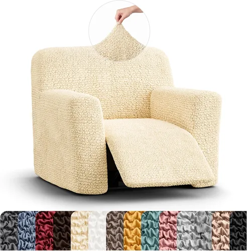 Vista 17 de PAULATO BY GA.I.CO. Funda para sillón reclinable, funda de ajuste suave, protector elástico de muebles reclinables de 1 pieza, tela hipoalergénica