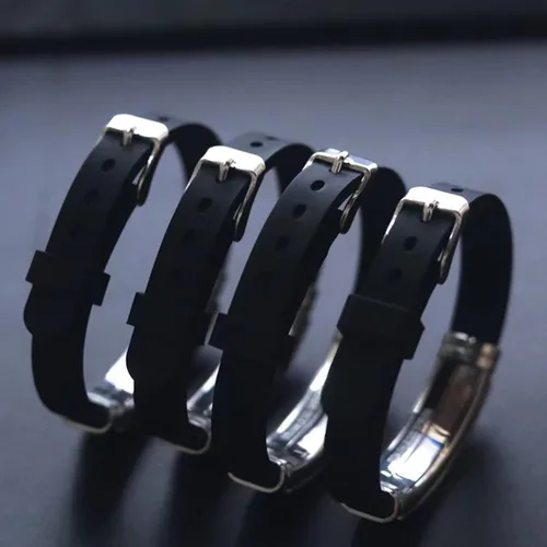 Vista 6 de TGLS Pulsera de identificación de alerta médica roja para mujeres y hombres de emergencia de primeros auxilios de alerta sanitaria grabada con láser