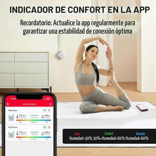 Vista 7 de TempPro TempAir - Termómetro higrómetro Bluetooth, sensor de temperatura