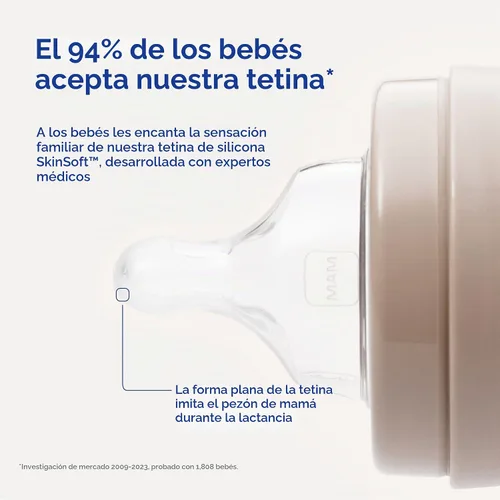 Vista 2 de MAM Botella anticólicos de 5.4 fl oz (paquete de 3) (dorado)