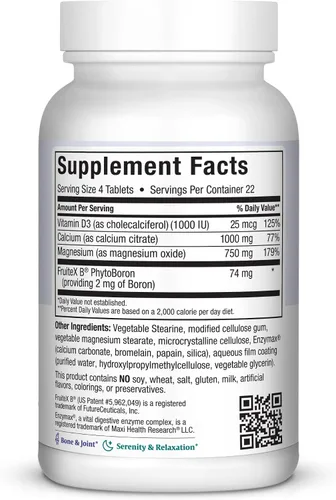 Vista 6 de Calcio 1000 mg con vitamina D3 (400 UI) y magnesio (750 mg) - Suplemento dietético para huesos, dientes, apoyo articular - para hombres y mujeres