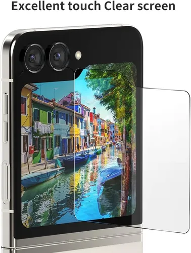 Vista 5 de Sinjimoru Sinji - Protector de pantalla para Samsung Galaxy Z Flip 5 Z Fold 5, vidrio templado transparente para Galaxy Z Flip 5 Z Fold 5
