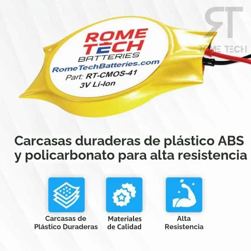 Vista 4 de Rome Tech Batería CMOS CR2032 para Dell Latitude D830, E6530 N4050 E7270