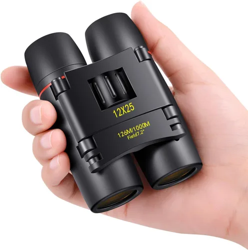 Vista 8 de POLDR 8x21 Binoculares pequeños, compactos y ligeros para adultos y niños, para observación de aves, viajes y turismo. Binoculares mini de bolsillo