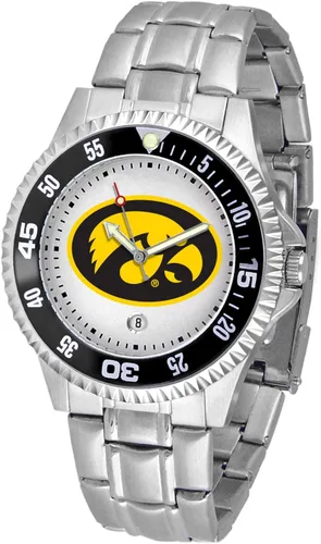 Vista 40 de SunTime Reloj de cuarzo de 1.575 in para hombre, correa de acero inoxidable de 0.787 in, esfera Gameday