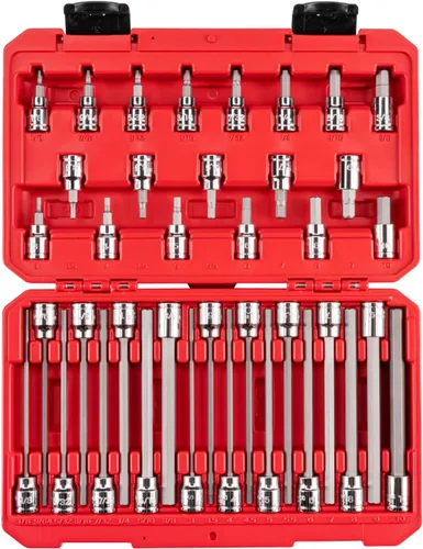 Vista 9 de TEKTON Juego de dados hexagonales largos de 3/8 pulgadas de impulso con estuche, 8 piezas (1/8-3/8 pulgadas) SHB91313 Long