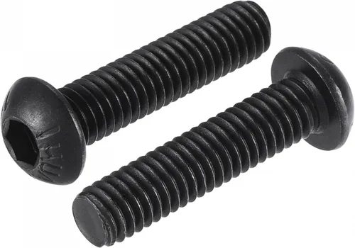 Vista 10 de uxcell Tornillos de cabeza de botón hexagonal M6x8mm Tornillos de acero de aleación 25pcs