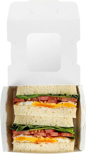 Vista 12 de Restaurantware Mini recipiente bio para llevar de papel rectangular de 12 onzas, 200