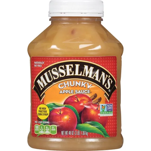 Vista 9 de Musselman's Home Style - Salsa de manzana gruesa – aperitivo bajo en calorías, sin gluten, bajo en sodio, kosher, sin grasa, sin colesterol, sin