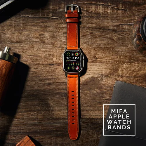 Vista 6 de Compatible con Apple Watch Band de 1.929 in 1.811 in 1.772 in 1.732 in 1.654 in, correas híbridas de silicona Mifa para hombres y mujeres, correa