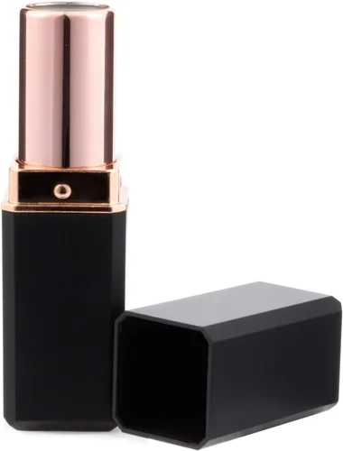Vista 6 de Allwon 10 tubos de lápiz labial vacíos negros DIY contenedor de bálsamo labial (tubo cuadrado), Negro -, Tubo cuadrado
