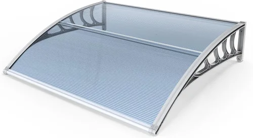 Vista 13 de Outvita - Toldo para ventana de 39 x 32 pulgadas, panel de PVC y soporte Blanco/Negro