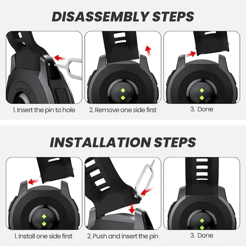 Vista 8 de NotoCity Band for Garmin Instinct 2 Watchband Instinct 2 Solar Wristband 22mm Soft Silicone Replacement Watch Strap Compatible with Instinct 2 Solar