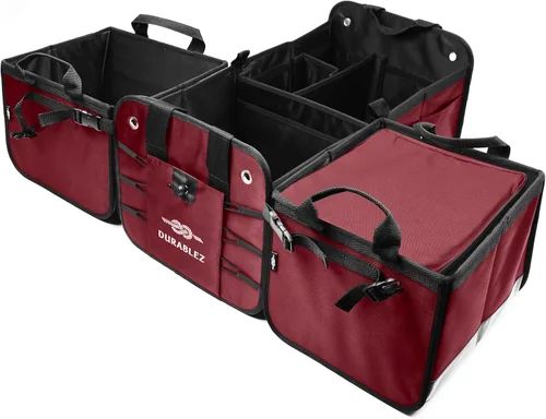 Vista 4 de Bolsa enfriadora de coche para organizador de maletero, transportador térmico aislado para alimentos, viajes y uso al aire libre, inserto resistente