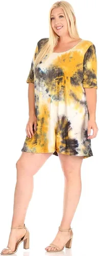 Vista 2 de SWEETKIE Vestido trapecio de manga codo llega a la mitad del muslo con mangas tres cuartos