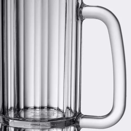 Vista 2 de G.E.T. 00086-PC-CL-EC Jarra/Taza de Cerveza de Plástico Resistente a Roturas, 16 onzas, Policarbonato (Conjunto de 4)