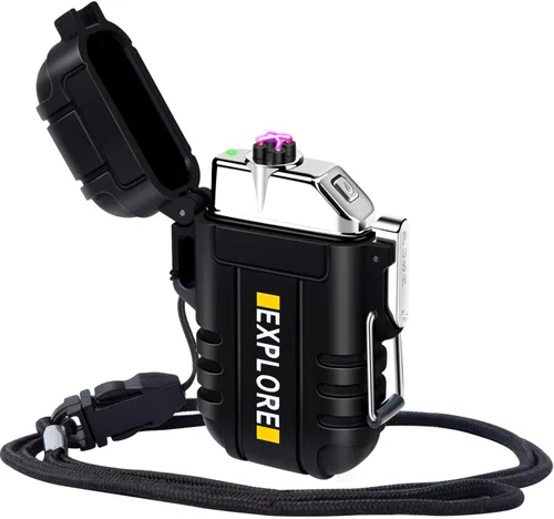 Vista 16 de LcFun Encendedor eléctrico USB C recargable de plasma resistente al viento, encendedores de arco sin llama, fósforos a prueba de agua para camping