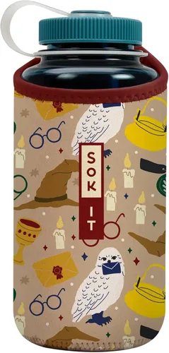 Vista 14 de Sok It BotlSok Funda para botella de agua con cubierta de neopreno aislante (Floral abstracto, se ajusta a CamelBak o Nalgene de 12 onzas)