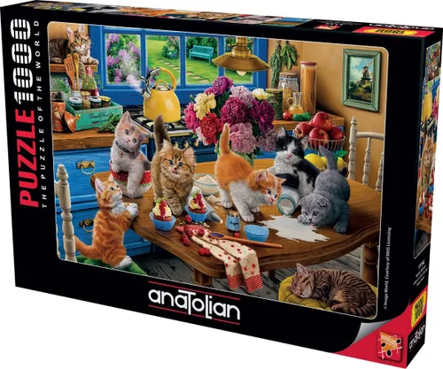 Vista 6 de Anatolian Puzzle - Alcaparras de cocina para gatitos, rompecabezas de 700 piezas, #2700