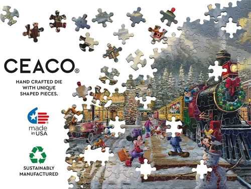 Vista 5 de Ceaco - Thomas Kinkade - Disney - Holiday - Candy Cane Express - Rompecabezas de 1000 piezas