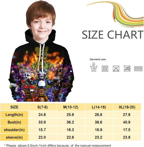 Vista 3 de BLYLUXU Sudadera con capucha para niños sudadera con capucha de oso de dibujos animados para niñas