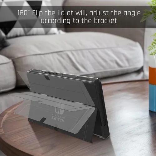Vista 7 de FANPL - Funda protectora para Nintendo Switch OLED modelo 2021, funda acoplable con carcasa abatible para Switch OLED, accesorios de funda