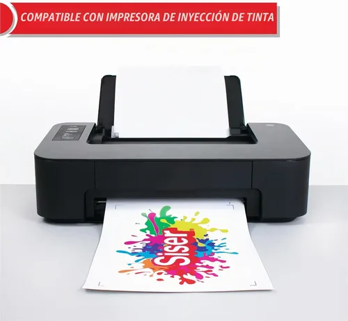 Vista 3 de SISER EasyColor DTV 8.4'' x 11'' Hojas - Vinilo de Transferencia de Calor Compatible con Impresora de Inyección de Tinta (15 Hojas)
