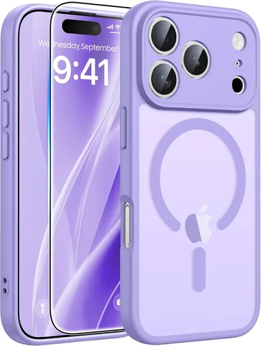 Vista 364 de FNTCASE - Funda para iPhone 16 Pro: magnética, mate, translúcida, de grado militar, protectora contra caídas, resistente, fina, duradera y a prueba