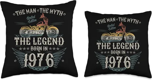 Vista 3 de 1976 vintage birthday retro Limited Edition men woman gift Throw Pillow