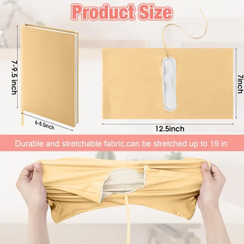 Vista 2 de PerKoop 12 fundas gigantes para libros, de tela elástica, protector de libros escolares, reutilizable, lavable, protector para la mayoría de libros