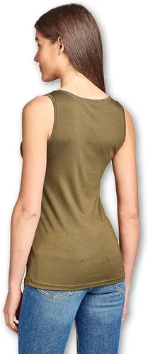Vista 3 de Camiseta sin mangas de bambú extra suave para mujer, fabricada en Estados Unidos